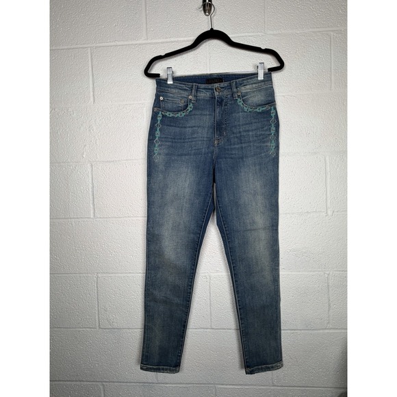 Ralph Lauren Denim - Lauren Ralph Lauren Jeans Womens 8 Blue Beaded Western Stretch Denim
